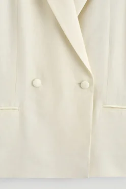 SMOKING-BLAZER AUS LEINEN-MIX