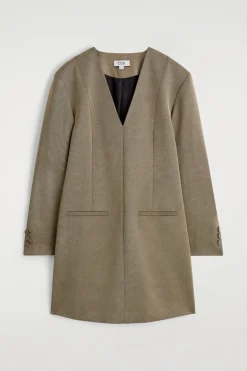 SMOKINGKLEID AUS WOLL-MIX IN METALLIC-OPTIK