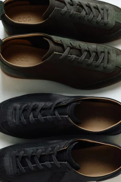 SNEAKERS AUS NUBUK- UND VELOURSLEDER