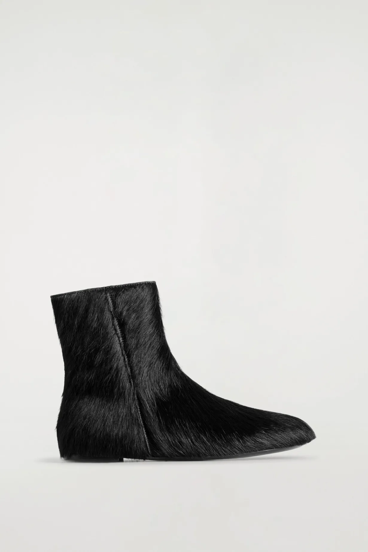 SOCK BOOTS AUS LEDER MIT PONYHAAR-EFFEKT