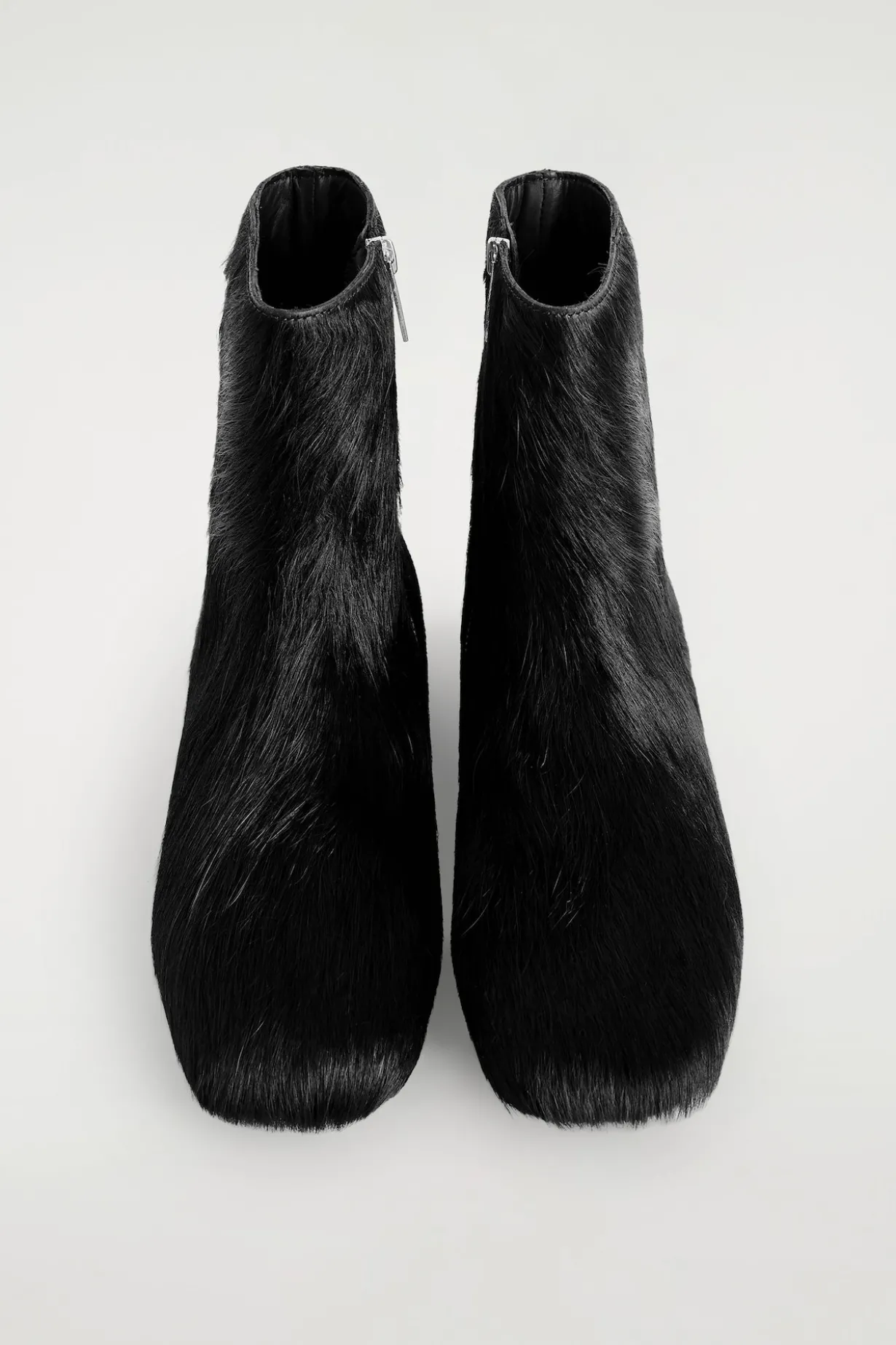SOCK BOOTS AUS LEDER MIT PONYHAAR-EFFEKT