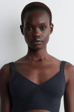 STRICK-BRALETTE AUS BAUMWOLLE