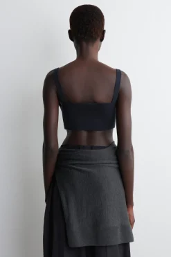 STRICK-BRALETTE AUS BAUMWOLLE