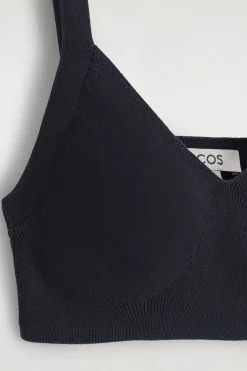 STRICK-BRALETTE AUS BAUMWOLLE