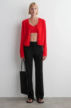 STRICK-BRALETTE AUS BAUMWOLLE
