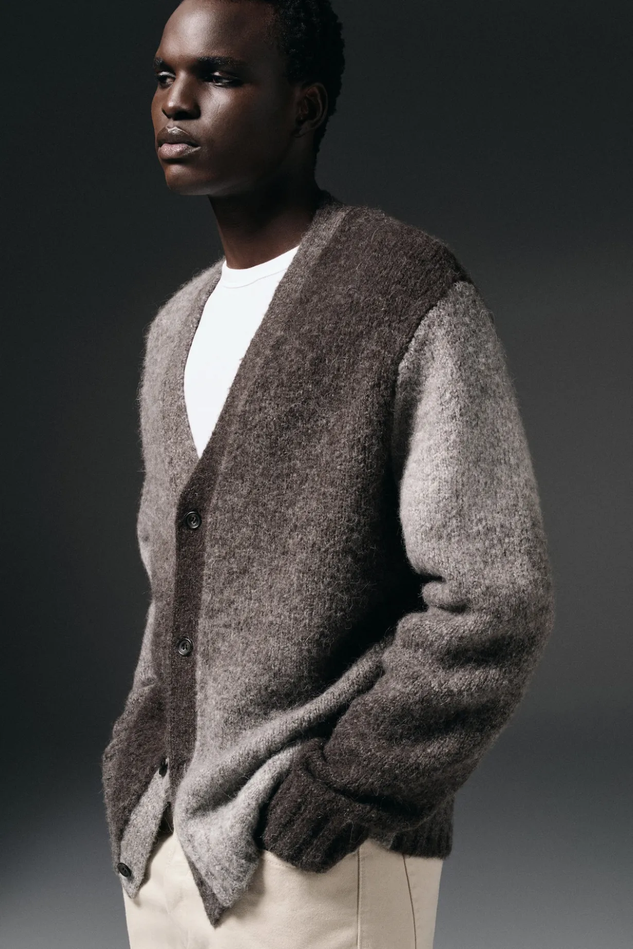 STRICKJACKE AUS ALPAKAWOLLE MIT FARBVERLAUF