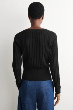 STRICKJACKE AUS BAUMWOLLE MIT POINTELLE-MUSTER