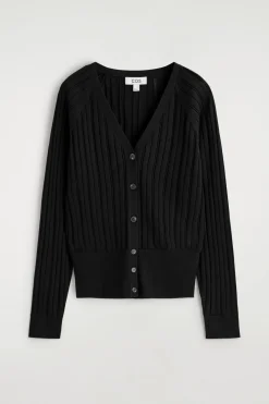 STRICKJACKE AUS BAUMWOLLE MIT POINTELLE-MUSTER