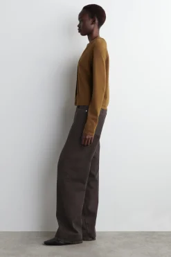 STRICKJACKE AUS BAUMWOLLE MIT V-AUSSCHNITT