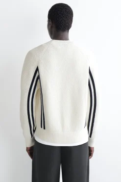 STRICKJACKE AUS BAUMWOLLE MIT STREIFEN