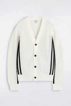 STRICKJACKE AUS BAUMWOLLE MIT STREIFEN