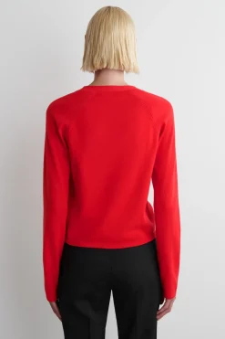 STRICKJACKE AUS BAUMWOLLE MIT V-AUSSCHNITT