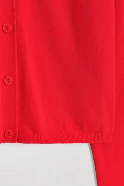 STRICKJACKE AUS BAUMWOLLE MIT V-AUSSCHNITT
