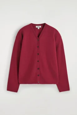 STRICKJACKE AUS MERINOWOLLE MIT V-AUSSCHNITT
