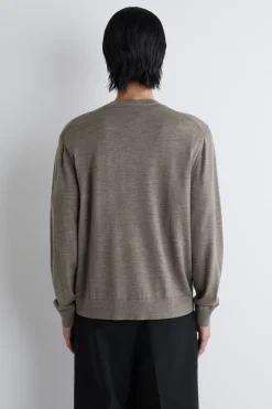 STRICKJACKE AUS MERINOWOLLE MIT RUNDHALSAUSSCHNITT
