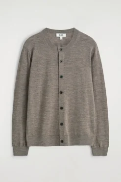 STRICKJACKE AUS MERINOWOLLE MIT RUNDHALSAUSSCHNITT