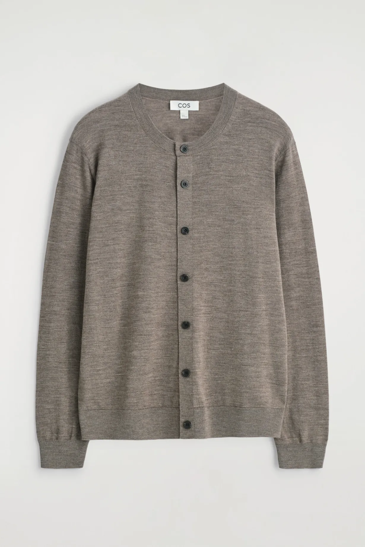 STRICKJACKE AUS MERINOWOLLE MIT RUNDHALSAUSSCHNITT