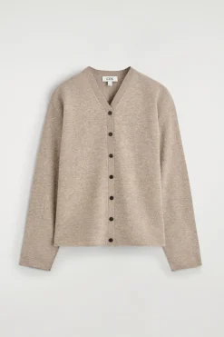 STRICKJACKE AUS MERINOWOLLE MIT V-AUSSCHNITT