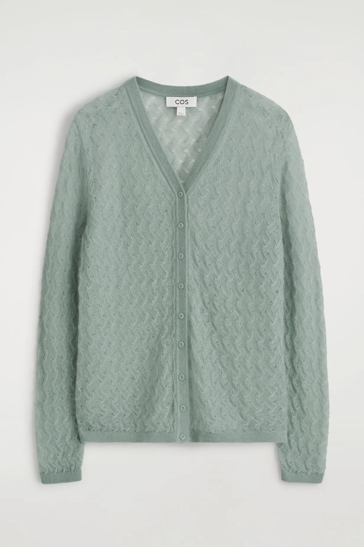 STRICKJACKE AUS MOHAIR MIT POINTELLE-MUSTER