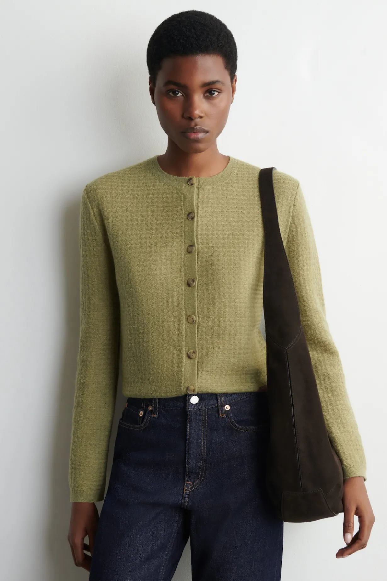 STRICKJACKE AUS MOHAIR-MIX MIT ZICKZACK-MUSTER