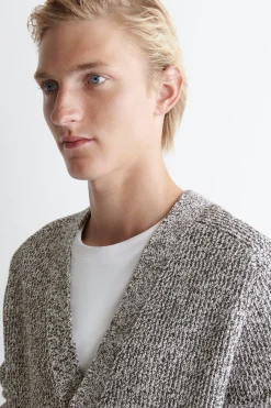 STRICKJACKE MIT REISSVERSCHLUSS UND V-AUSSCHNITT