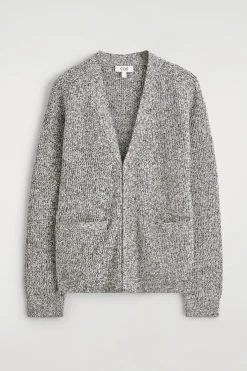 STRICKJACKE MIT REISSVERSCHLUSS UND V-AUSSCHNITT