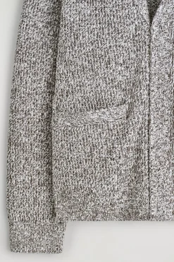 STRICKJACKE MIT REISSVERSCHLUSS UND V-AUSSCHNITT