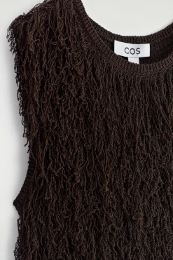 STRICKOBERTEIL MIT FRANSEN