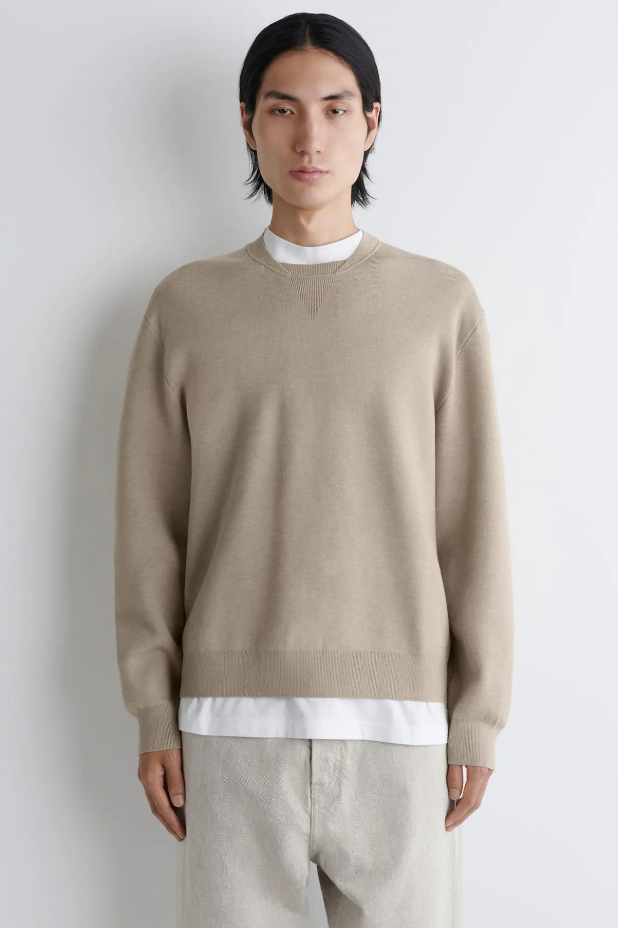 STRICKPULLOVER AUS DOUBLEFACE-MATERIAL