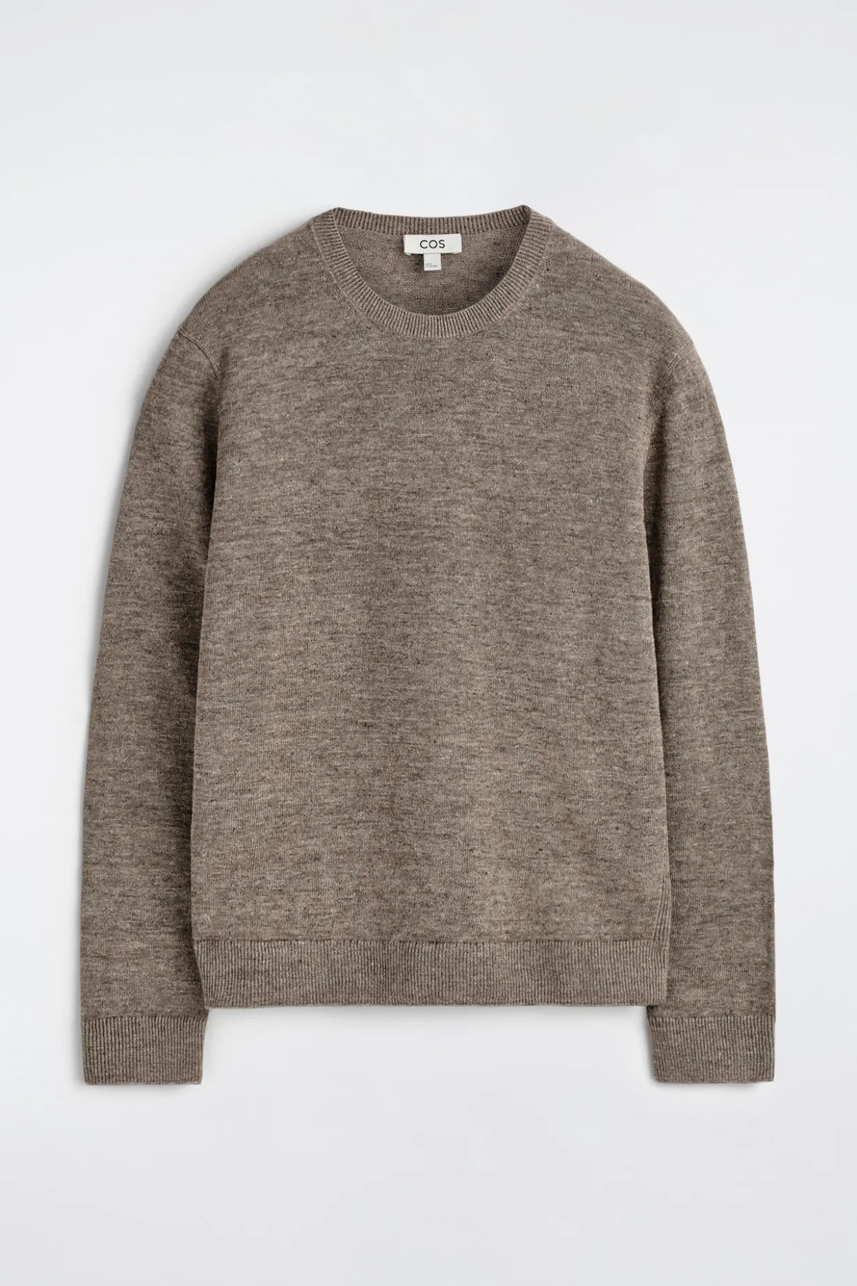 STRICKPULLOVER AUS LEINEN MIT RUNDHALSAUSSCHNITT
