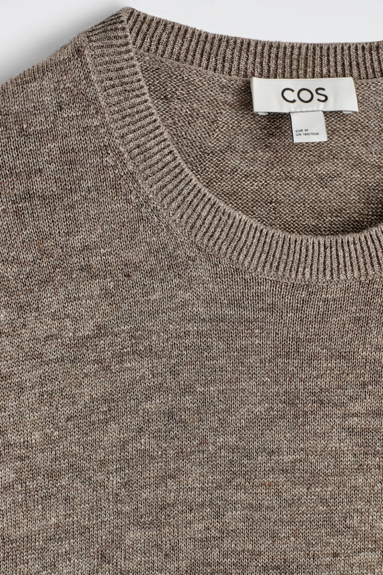 STRICKPULLOVER AUS LEINEN MIT RUNDHALSAUSSCHNITT