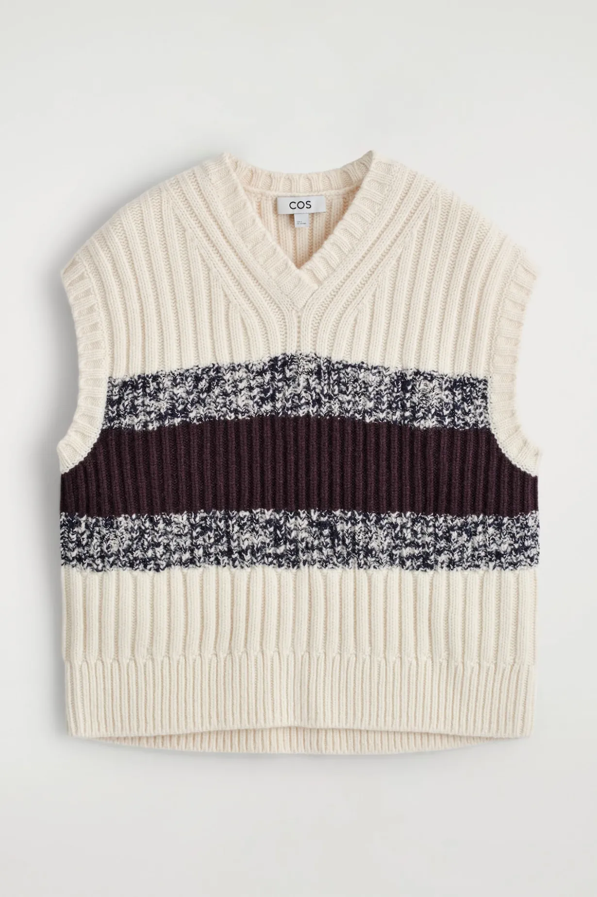 STRICKPULLUNDER AUS MERINOWOLLE MIT V-AUSSCHNITT