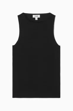 STRICK-TANKTOP MIT RÖHRENFÖRMIGEN BESÄTZEN