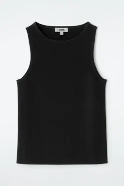 STRICK-TANKTOP MIT RÖHRENFÖRMIGEN BESÄTZEN