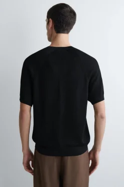 STRICK-T-SHIRT AUS DOUBLEFACE-MATERIAL