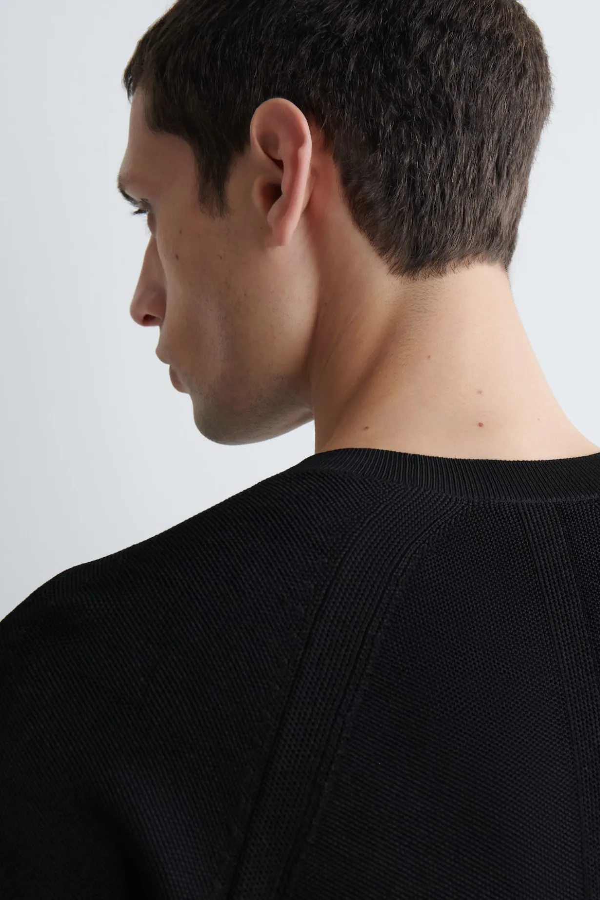 STRICK-T-SHIRT AUS DOUBLEFACE-MATERIAL