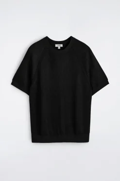 STRICK-T-SHIRT AUS DOUBLEFACE-MATERIAL