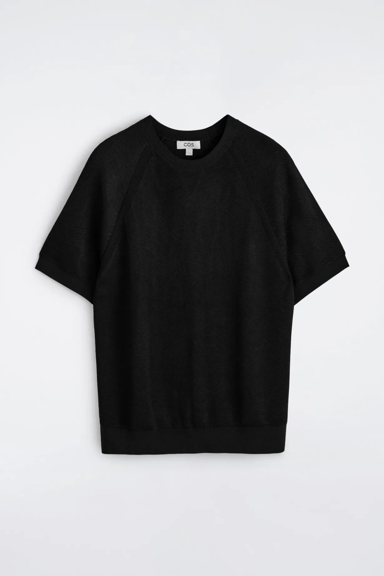 STRICK-T-SHIRT AUS DOUBLEFACE-MATERIAL