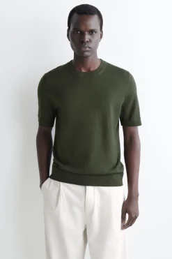 STRICK-T-SHIRT AUS MERINOWOLLE