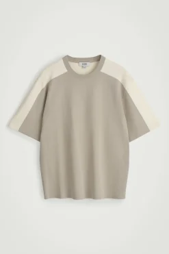 STRICK-T-SHIRT MIT MESH-EINSÄTZEN