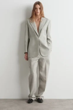 STRUKTURIERTER BLAZER AUS WOLL-MIX