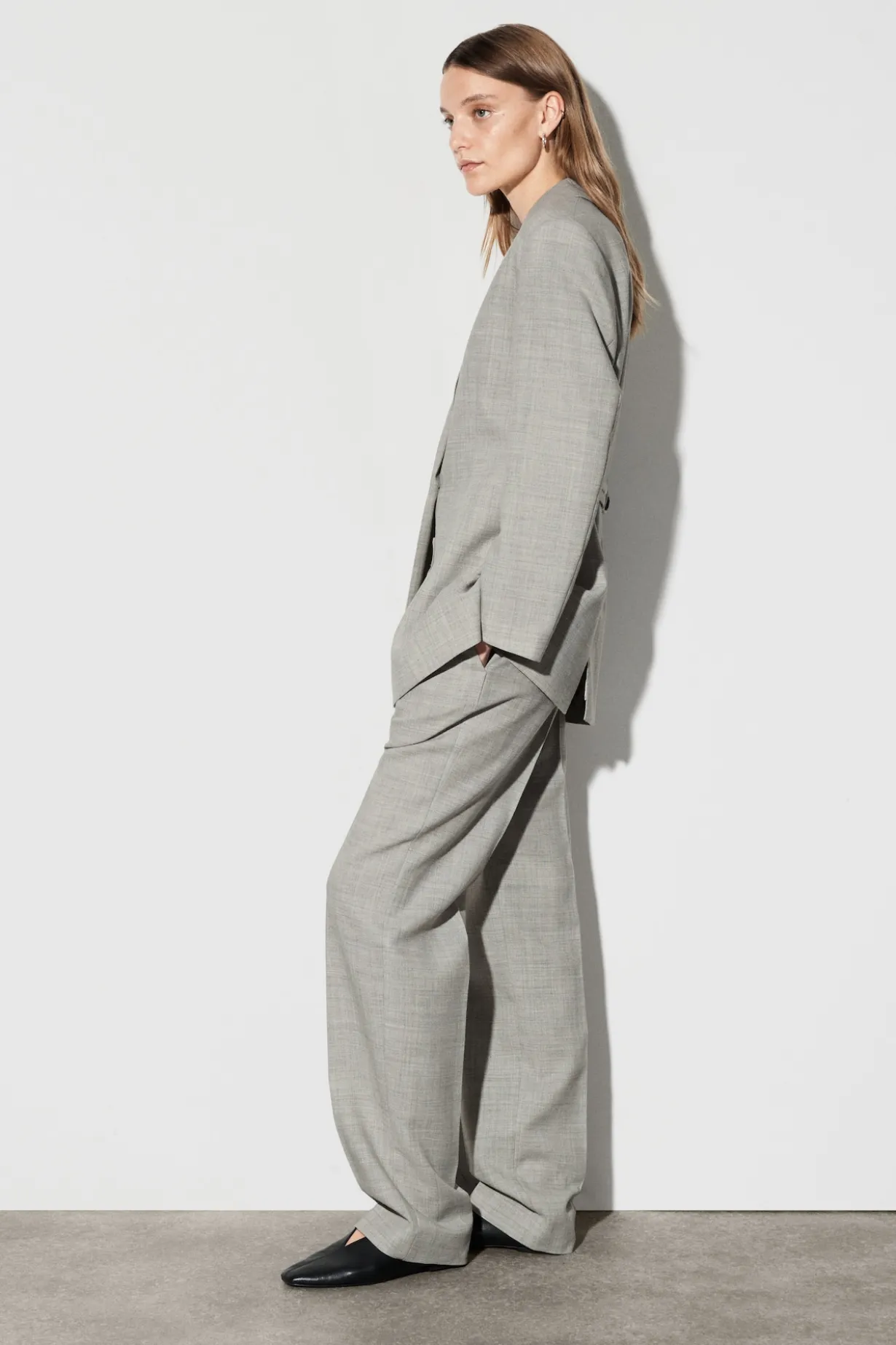 STRUKTURIERTER BLAZER AUS WOLL-MIX