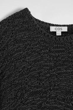 STRUKTURIERTES OBERTEIL MIT LOCHSTRICKMUSTER