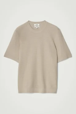 STRUKTURIERTES T-SHIRT AUS BAUMWOLLE