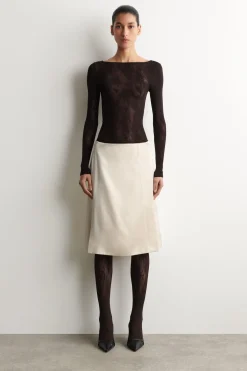 STRUMPFHOSE AUS JACQUARD-SPITZE MIT FLORALEM MOTIV