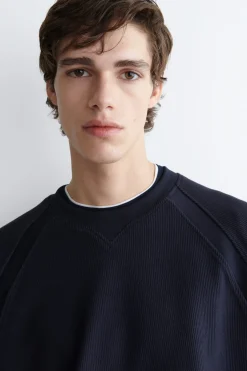 SWEATSHIRT AUS CORD-JERSEY