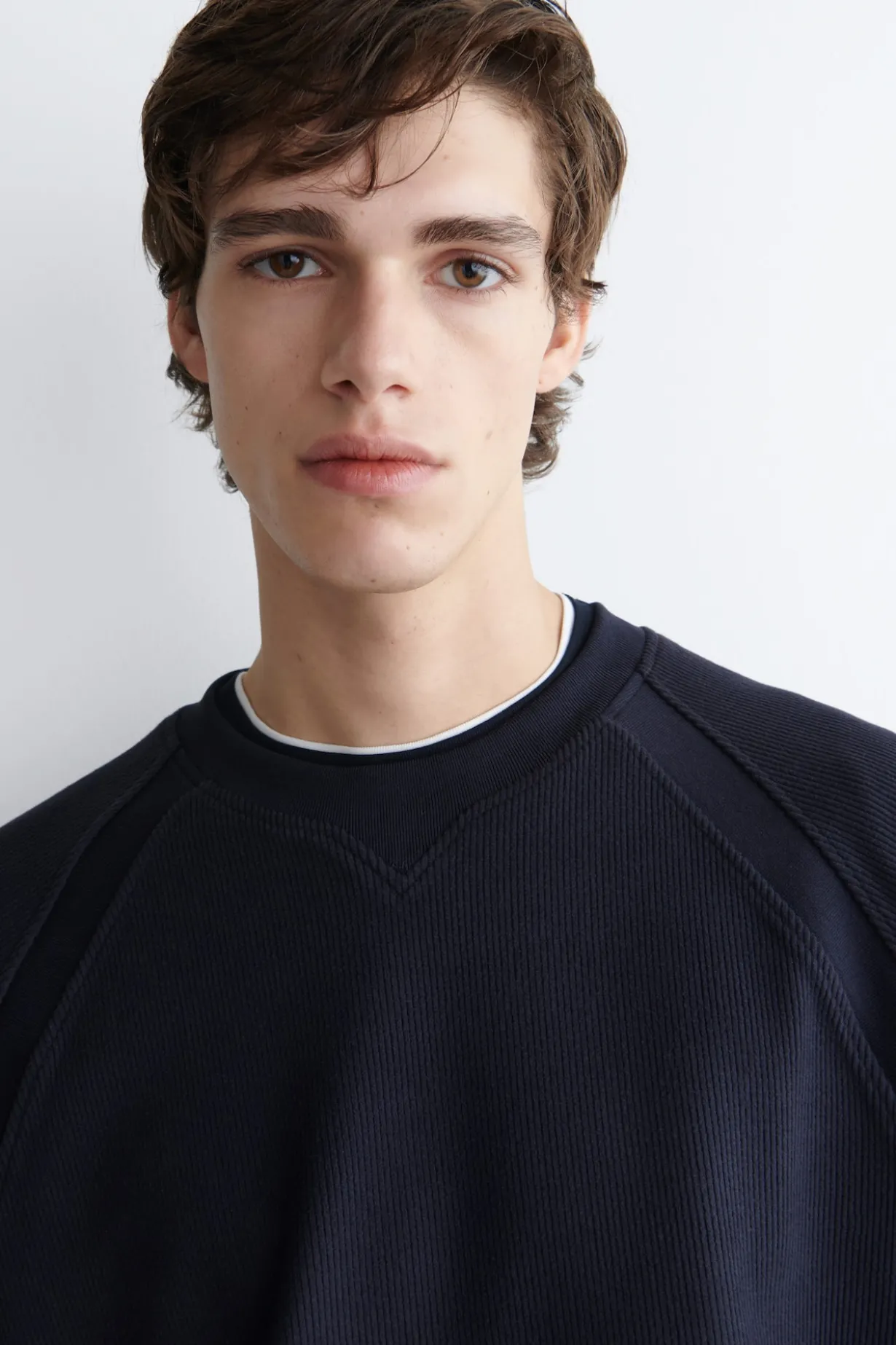 SWEATSHIRT AUS CORD-JERSEY