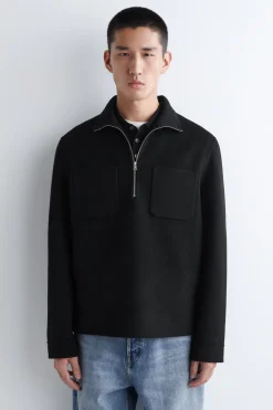 SWEATSHIRT AUS DOUBLEFACE-WOLLE