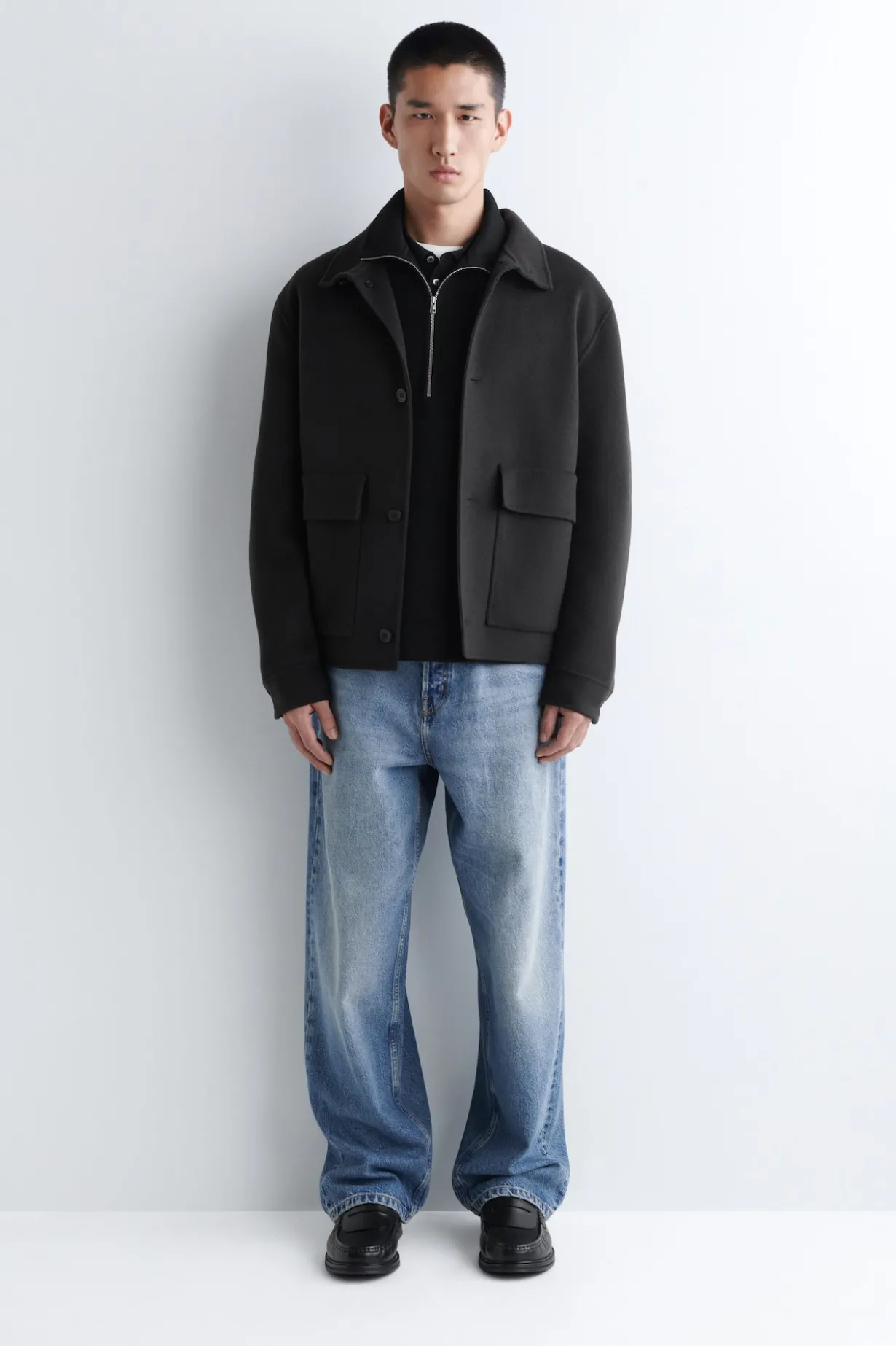 SWEATSHIRT AUS DOUBLEFACE-WOLLE