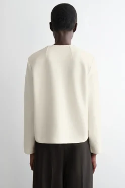 SWEATSHIRT AUS KOCHWOLLE MIT KNOPFDETAILS